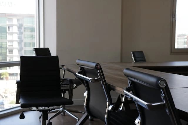 An office room with chairs